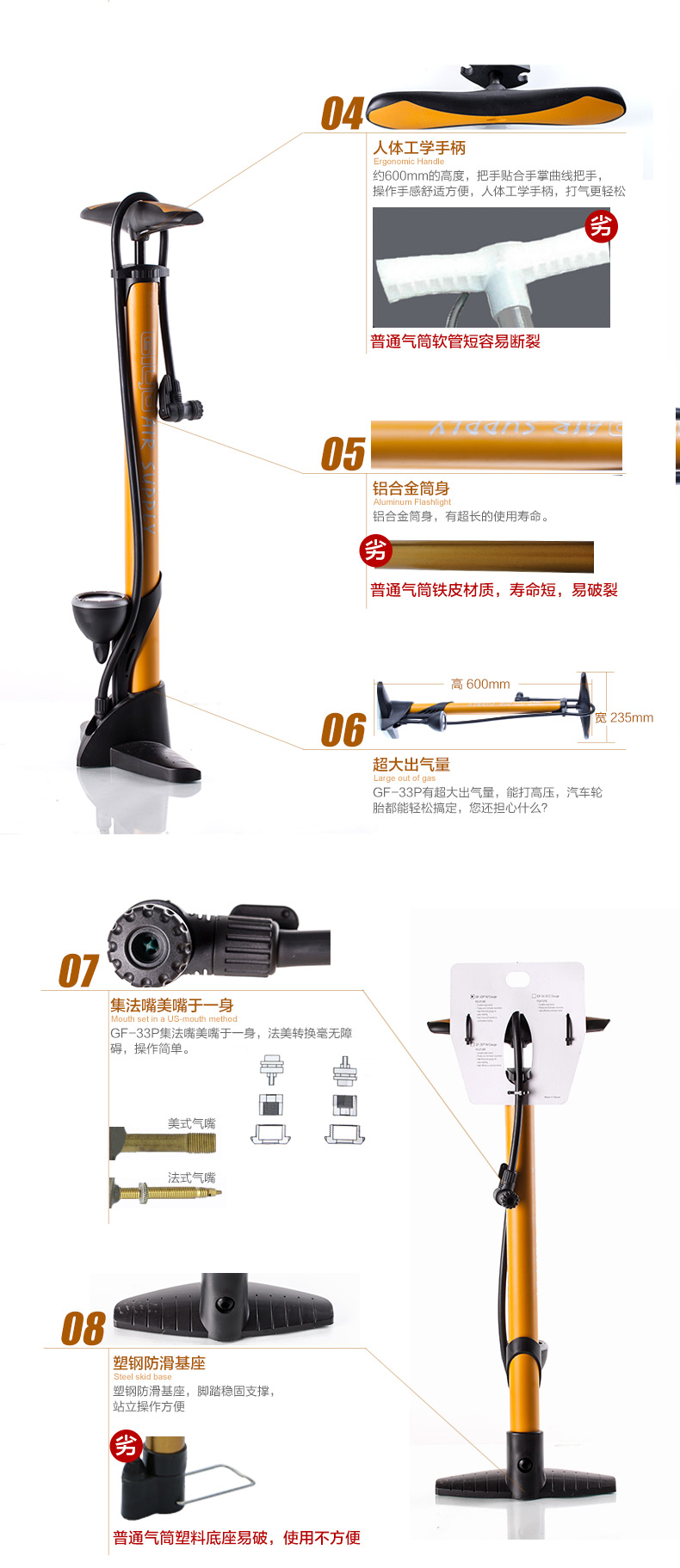 Pompe à vélo GIYO - Ref 2396607 Image 12