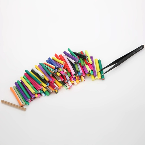 Глина для маникюра, украшение для ногтей, DIY, в цветочек