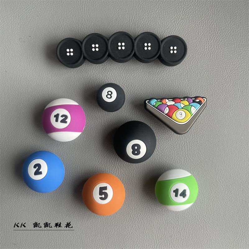 Decorative Accessories for Crocs Shoes, Suitable for Crocs Shoes, Snooker Billiards DIY Fun Buckles Decorative Accessories for Crocs Shoes, Suitable for Crocs Shoes, Snooker Billiards DIY Fun Buckles