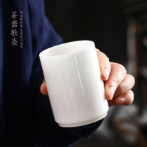 Hanyu white straight cup large white porcelain master drinking teacup Chinese high-end mens personal teacup single
