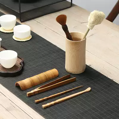Tea ceremony Bamboo six gentlemen set Tea bucket Tea needle Tea clip Tea art Tea making tool Tea set accessories