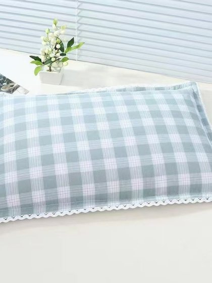 全棉小米壳枕头谷壳填充水洗棉枕套儿童学生成人护颈助睡眠枕头