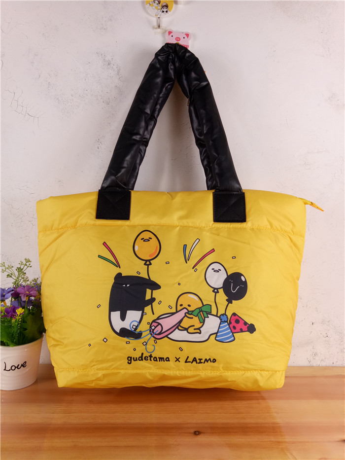 Foreign Trade Original Single-tailed Egg Eggs LAIMO Cooperative Yellow Medium Cotton Handbag single shoulder bag shopping bag