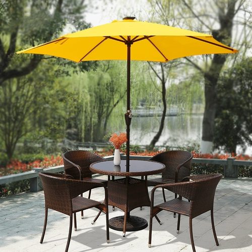 Дорожный зонтик на солнечной энергии, лампа, уличная вилла