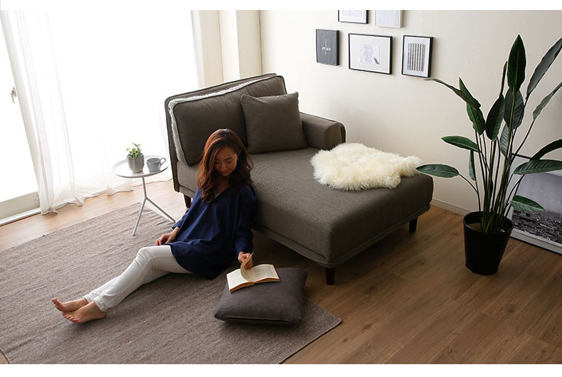 Đơn giản hiện đại sofa vải Nhật Bản có thể tháo rời và có thể giặt phòng khách căn hộ nhỏ lười biếng sofa giường chaise longue phòng ngủ Bắc Âu - Ghế sô pha sofa cao cấp nhập khẩu