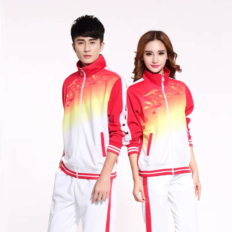 Omida spring and autumn new sportswear suit women's long-sleeved couple models Jiamusi gymnastics men's square dance