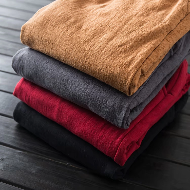 Bán nước hoa mùa đông dày cotton thường xuyên quần phụ nữ quilted ấm quần retro lỏng dây rút chân quần cotton