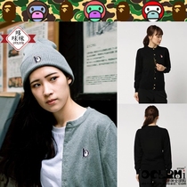 JAPAN BAPE SHAPE HEAD b PATCH KNIT B APE FAMILY Female-knit Jersey Blouse