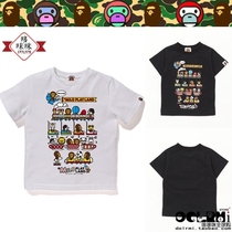  Japan BAPE MILO VEHICLE TEE train little ape childrens short-SLEEVED T-shirt 0330