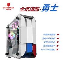 Play Gia Warriors Leniency FULL TOWER DESKTOP MAIN CASE HOUSING PROFILED PERSONALITY TRANSPARENT WHITE WATER COOLING DELIVERY FAN