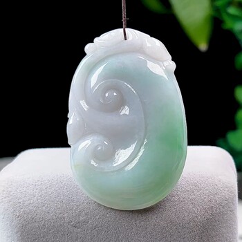 Burmese jadeite laokeng a goods everything goes well jade pendant