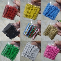 Red yellow blue green and white powder 28mm paper clip 5cm color coated plastic extra large paper clip office stationery