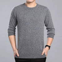 Áo len cashmere thành phố Ordos nam cổ tròn dày mùa đông áo len mới nam đầu áo len nam trung niên áo da nam