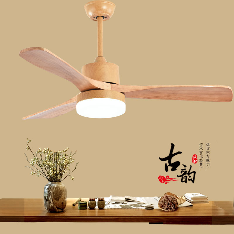 Usd 158 77 Ceiling Fan Light Solid Wood Nordic Minimalist Home Ceiling Fan Light Solid Wood Nordic Minimalist Home Living Room American Restaurant Retro Bedroom With