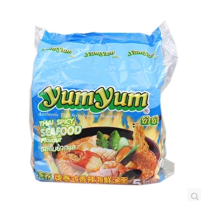 Thai Supreme Cuisine Yangyang Brand Tom Yum Kung Instant Noodles (Thai Spicy Seafood Noodles) 5 Packs (350g)