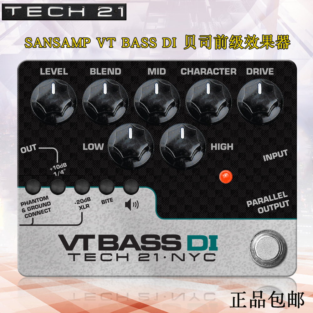 TECH21 Sansamp VT Bass DI electric Bass electric Bass pre-stage single block effects