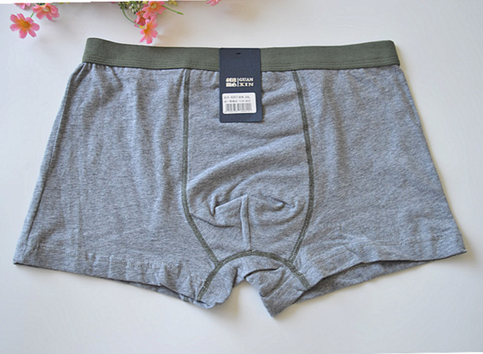 Đàn ông cộng với phân bón để tăng cotton thoáng khí boxer rắn màu boxer Quần lót nam cao eo 2 feet 2-3 feet 4 quần sịp lưới