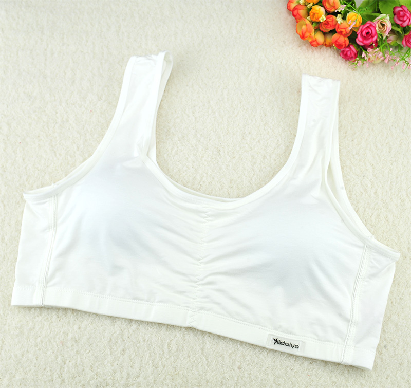 Cô gái béo mặc áo ngực cỡ lớn học sinh cộng với phân bón thể thao vest kiểu trung học cơ sở MM áo ngực đơn giản thoáng khí cotton áo ngực bầu