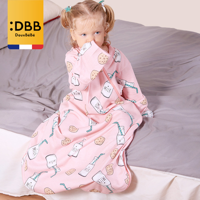 douxbebe儿童一体式防踢被加厚睡袋