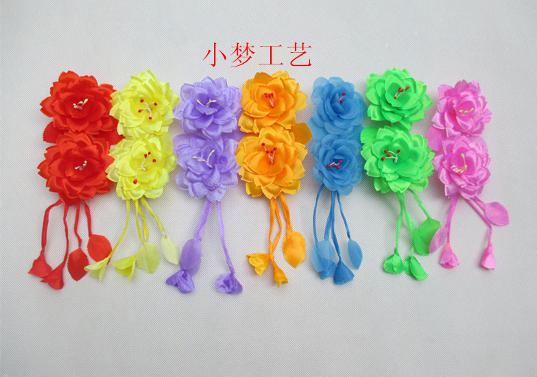 Drama Opera Rice Seedlings song Pack Head flower accessories Temples Flowers Peking Opera Yue Opera Yue Opera Ancient clothes Authentic Headwear of Ear Lace Flowers