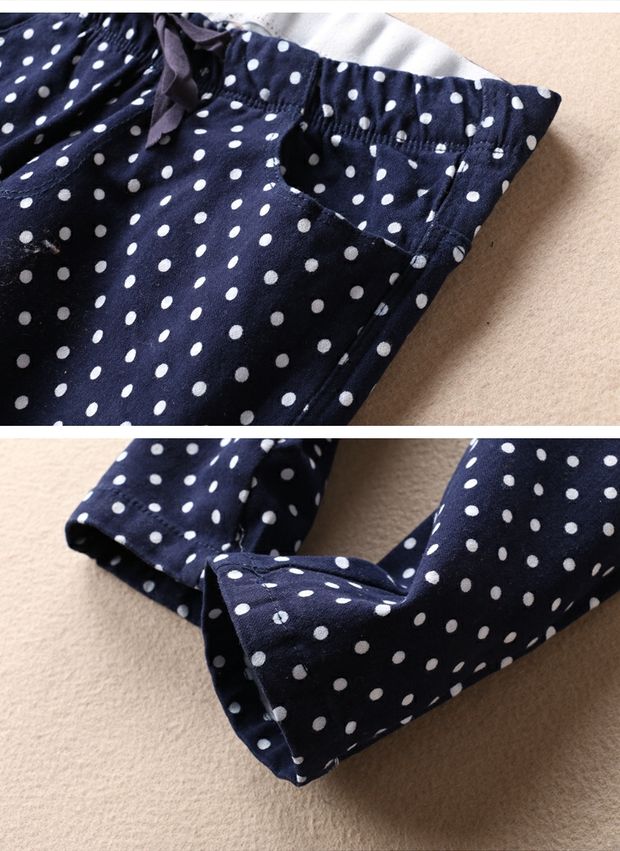 Chân giả denim, chân thon, in điểm sóng của phụ nữ, eo co giãn, mùa thu, hoang dã, quần legging, WC3382 quần ren ôm sát 
