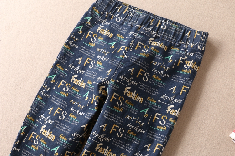 Quần mùa thu Quần thun co giãn eo thon chữ legging chân quần bút chì nữ WB83 quần nỉ nhung phụ nữ trung niên