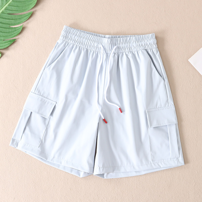 休闲时尚大口袋工装短裤女夏百搭高腰显瘦韩版运动五分裤 X47详情6