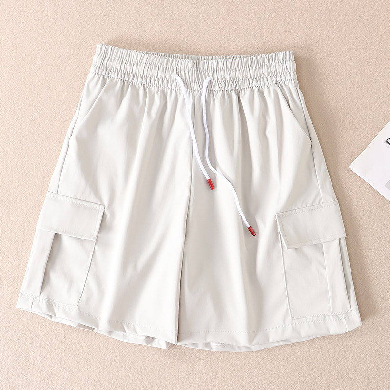 休闲时尚大口袋工装短裤女夏百搭高腰显瘦韩版运动五分裤 X47详情8