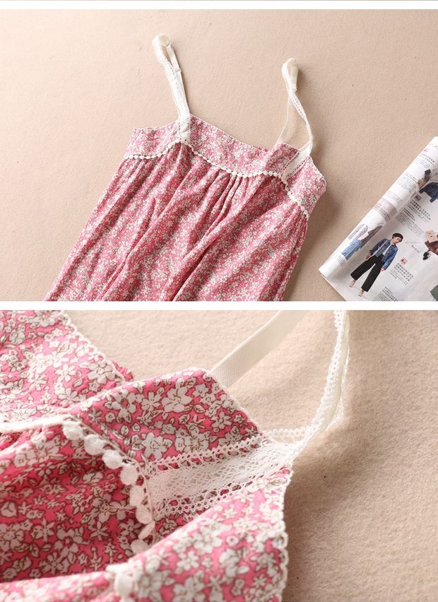 Thoải mái vải cảm thấy tốt mùa hè ren ren khâu bông hoa sling vest nữ A425 áo tắm