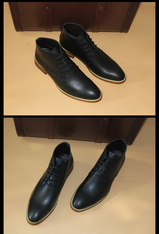 Phiên bản Hàn Quốc của xu hướng giày cao gót da nam Giày da nam mũi nhọn Giày da tăng giày stylist giày thường - Giay cao giày thể thao nam adidas