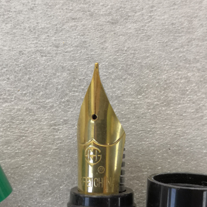 Ручка перьевая 库存怀旧钢笔华士九零型特大书画笔带小印章直尖简易包装