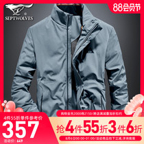 Seven wolves autumn and winter sports down jacket mens light short jacket tooling jacket large goose down cold suit tide brand