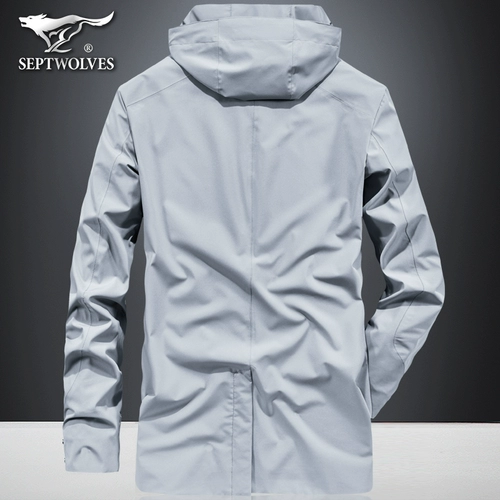 Septwolves, Tide, демисезонная куртка для мальчиков, дорожный длинный спортивный плащ с капюшоном для отдыха