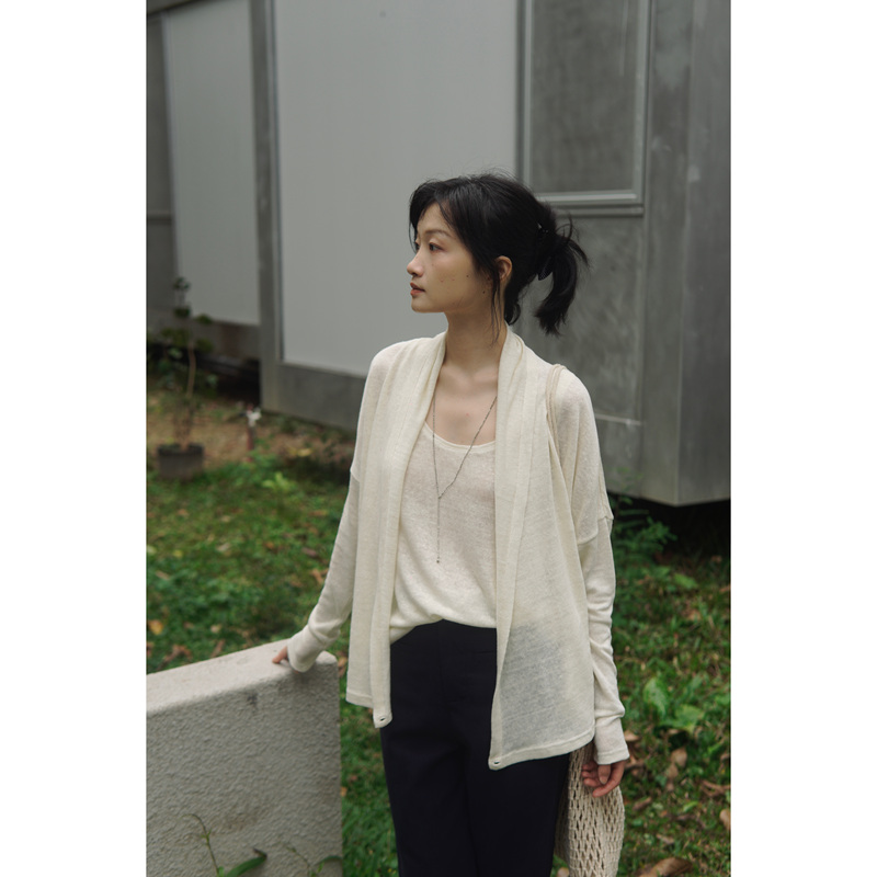 Self a Part 100% Linen Multi-Wear Batwing Sleeve Long-Sleeve Cardigan Knitwear Self a Part 100% Linen Multi-Wear Batwing Sleeve Long-Sleeve Cardigan Knitwear