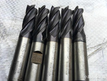 Second-hand imported cobalt-containing white steel straight shank end mill coating 4 6 8 10 12 14 16 18 20
