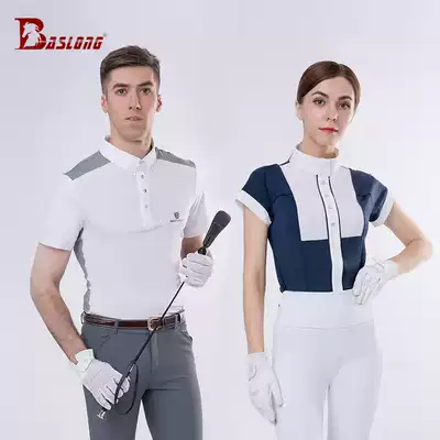 New equestrian T-shirt short-sleeved adult women men's spring and summer tops riding clothing knight equipment eight-foot dragon