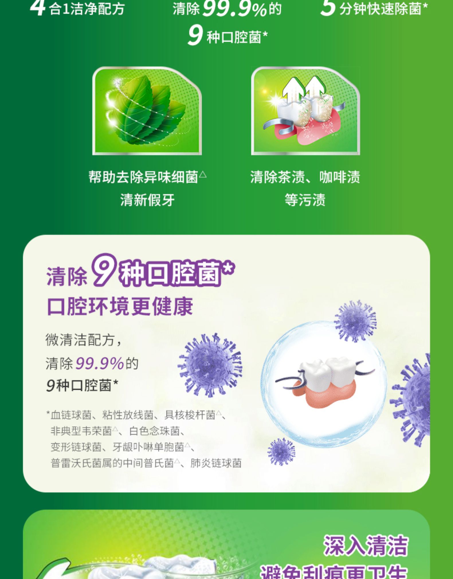 中美史克旗下 保丽净 假牙/牙套泡腾清洁片 72片 图10