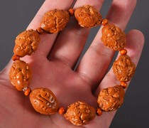 Kereyuanxuan Olive Kernel Lotus Leaf God of Wealth Bracelet for Men and Women Olive Beard Bracelet