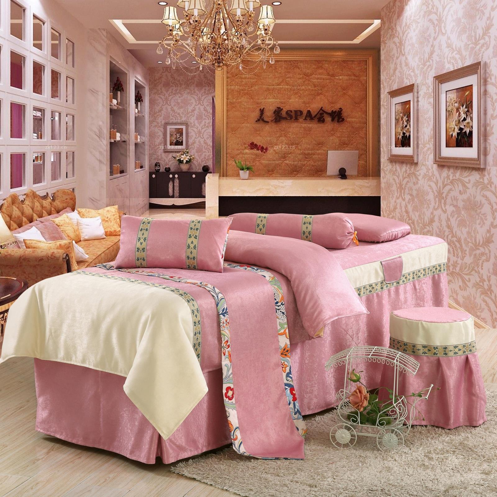 Mới cao cấp vẻ đẹp giường bao gồm bốn bộ massage vẻ đẹp cơ thể giường bốn bộ thẩm mỹ viện có thể được tùy chỉnh