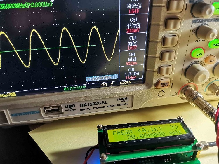 AD9834 VFO source 0.05mHz--40mHz simple signal source Sine wave DDS Signal gener