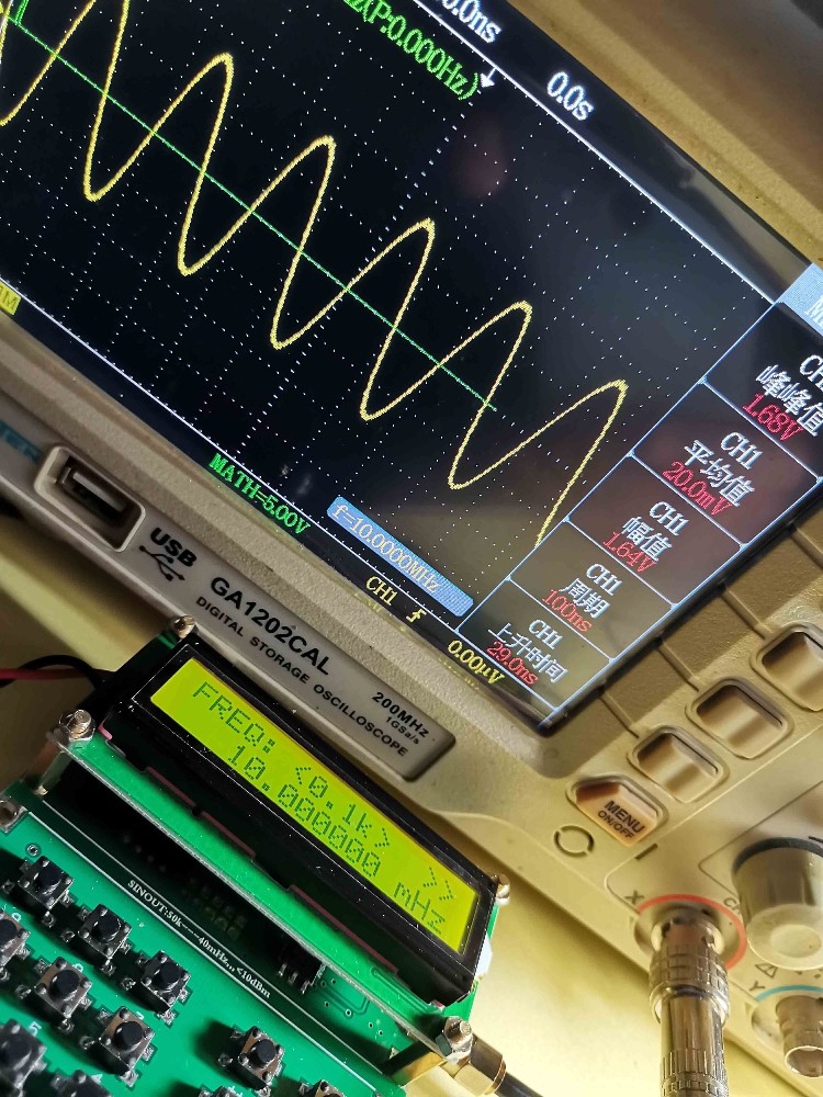 AD9834 VFO source 0.05mHz--40mHz simple signal source Sine wave DDS Signal gener