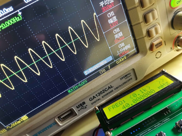 AD9834 VFO source 0.05mHz--40mHz simple signal source Sine wave DDS Signal gener