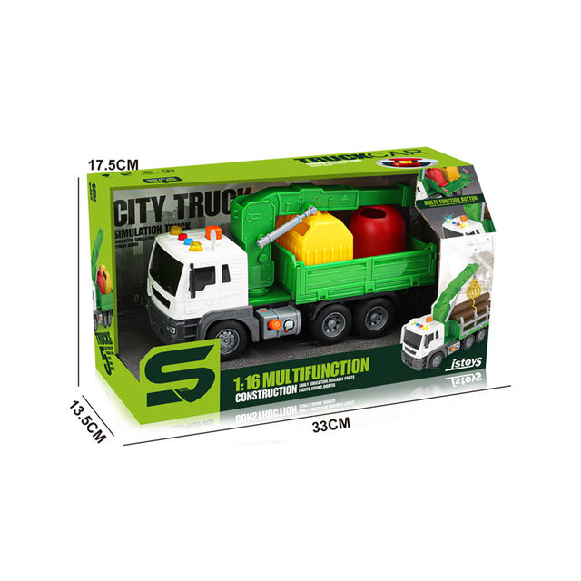 Children's Large-Scale Toy with Lights and Music, Air Pressure Inertia Engineering Vehicle, Simulated Water-Spraying Fire Truck, Transport Vehicle, Boy's Toy