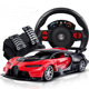 Electric charging four-wheel drive car super large remote control car drift racing gravity induction simulation steering wheel boy toy
