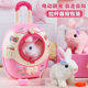 Chaosheng Electric Children's Stuffed Bunny Toy Can Bark and Walk Puppy Kitten Trolley Box Cute Pet Gift