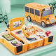 Children's toy car bus school bus steering wheel baby music story inertia police car boy transformation toy