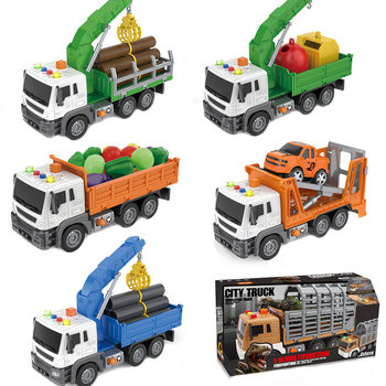 Children's Large-Scale Toy with Lights and Music, Air Pressure Inertia Engineering Vehicle, Simulated Water-Spraying Fire Truck, Transport Vehicle, Boy's Toy