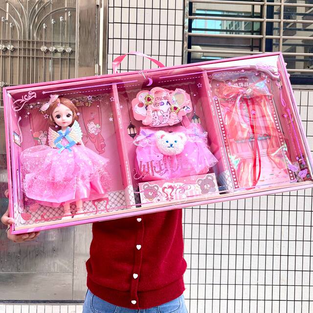 Barbabe Doll Simulation Princess Girl Pretend Play Gift Box Set Toy Institution Enrollment Gift
