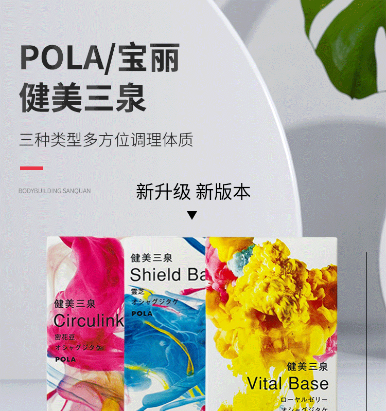 【日本直邮】最新款POLA 健康食品 健美三泉EX版 90天 三个月全方位调节体质 540粒