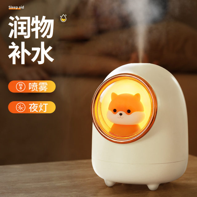 Cute Pet Space Capsule Humidifier ເຄື່ອງຟອກອາກາດແບບໃໝ່ທີ່ໜ້າຮັກໜ້າຮັກແບບ Mini USB Rechargeable Home Desktop Air Purifier